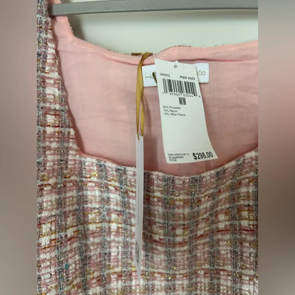 Pink Tweed Crop top and Mini Skirt two piece Set - Picture 8 of 9